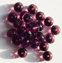 25 6x8mm Faceted Amethyst Donut Beads